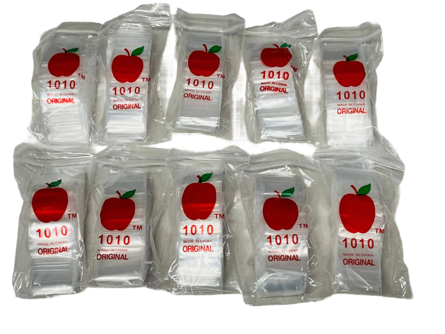 Mini Zip Lock Baggies 1" x 1" 10 Bundles Of 100 Bags Per Bundle