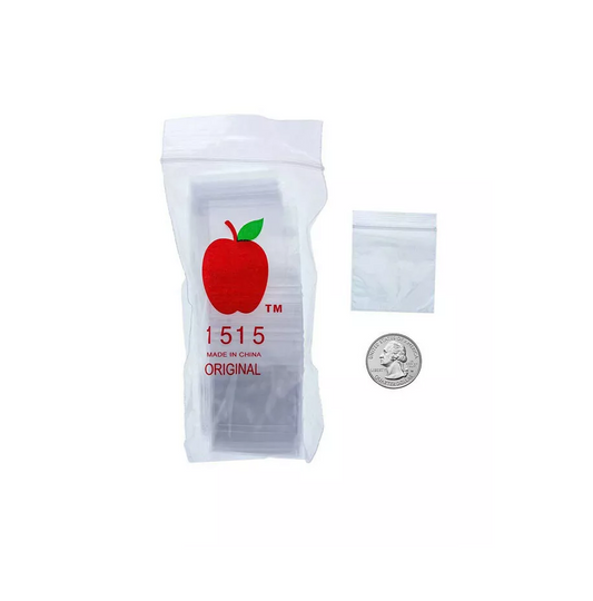 Mini Zip Lock Baggies 1.5" x 1.5" 10 Bundles Of 100 Bags Per Bundle