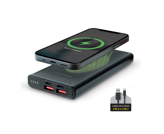 2-in-1 Portable Fast Charge Wireless Charger and Battery Pack 10,000 mAh