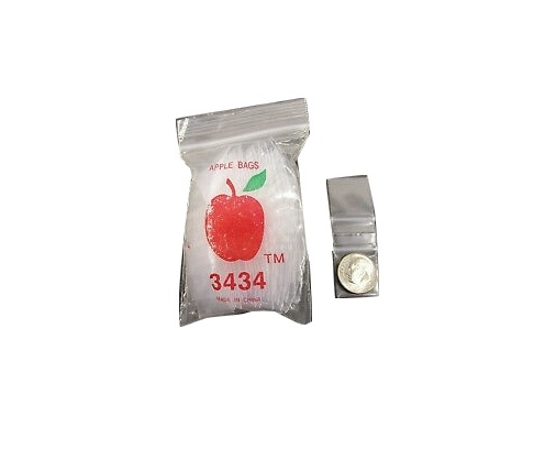Mini Zip Lock Baggies 3/4" 10 Bundles Of 100 Bags Per Bundle