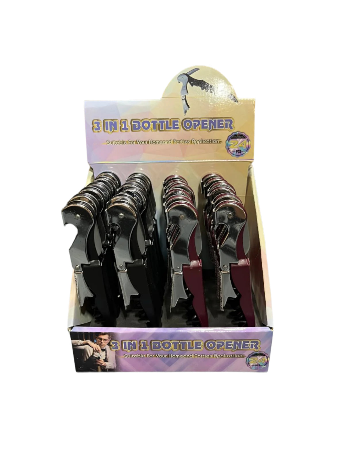 3 IN 1 Bottle Opener 24/display