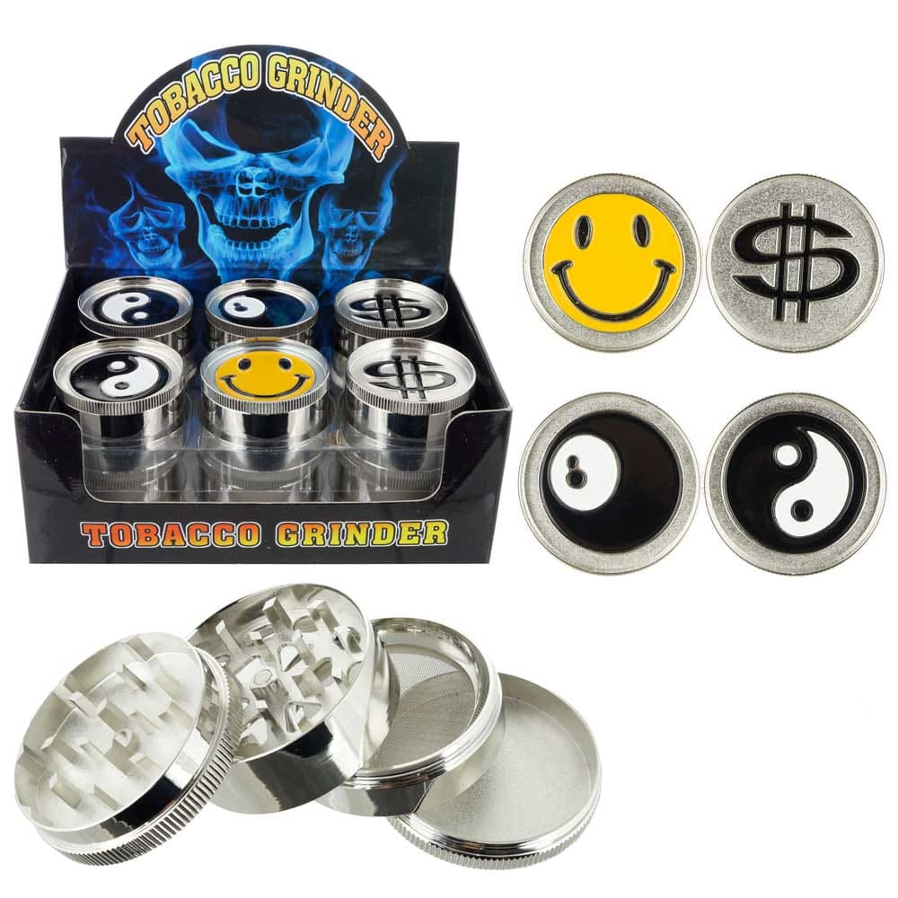 52mm 4 Part Zinc Alloy Grinder 12/bx