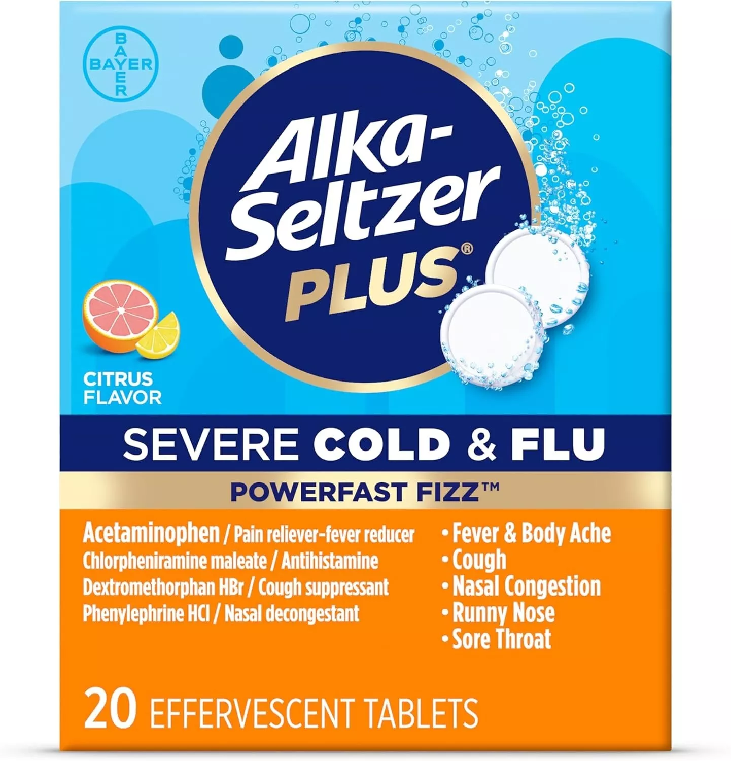 Alkaselzter Plus Cold 20/2pk