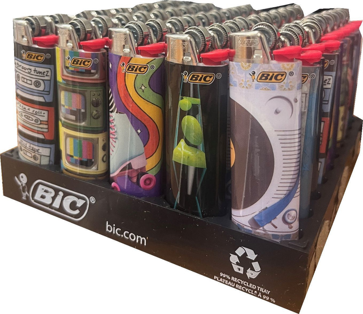Bic Nostalgia Lighters Display Tray – 50 Count