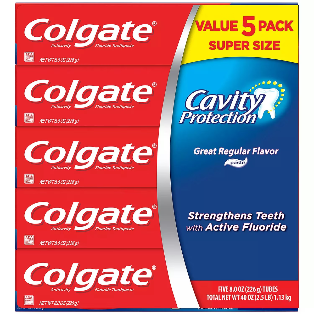 Colgate Cavity Protection Toothpaste 8oz 5/pk