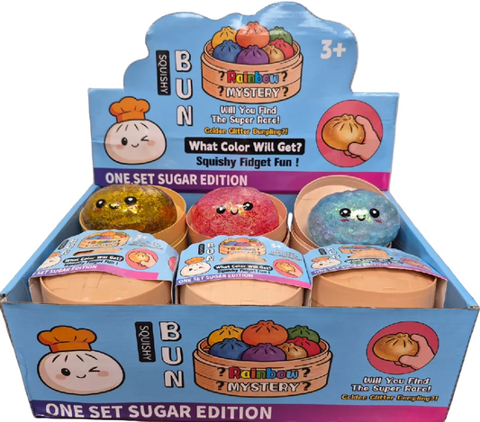 Squishy Glitter Dumpling Toy 12/display