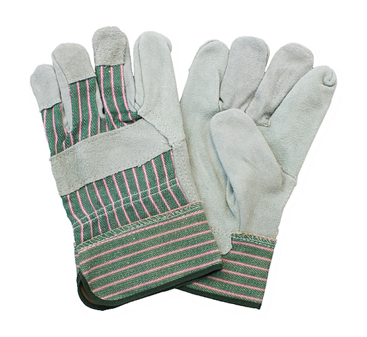 Double Palm Leather Gloves With Safety Cuff 12/pk