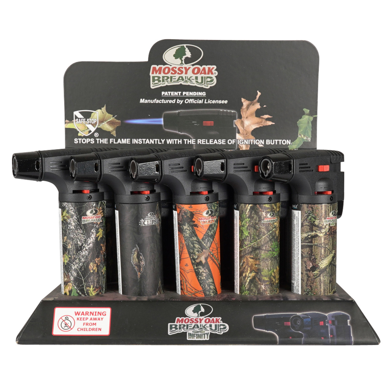 wholesale Eagle Mossy Oak 4 inch Torch Lighters 15/bx