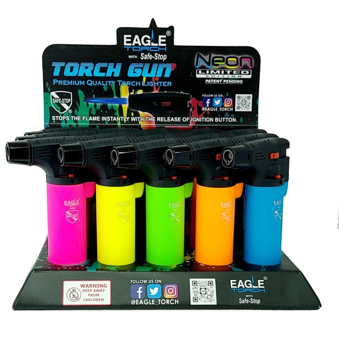 wholesale Eagle Side Torch Neon Color lighters 15/bx