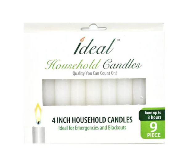 Emergency 4" Candles 9ct 12/bx
