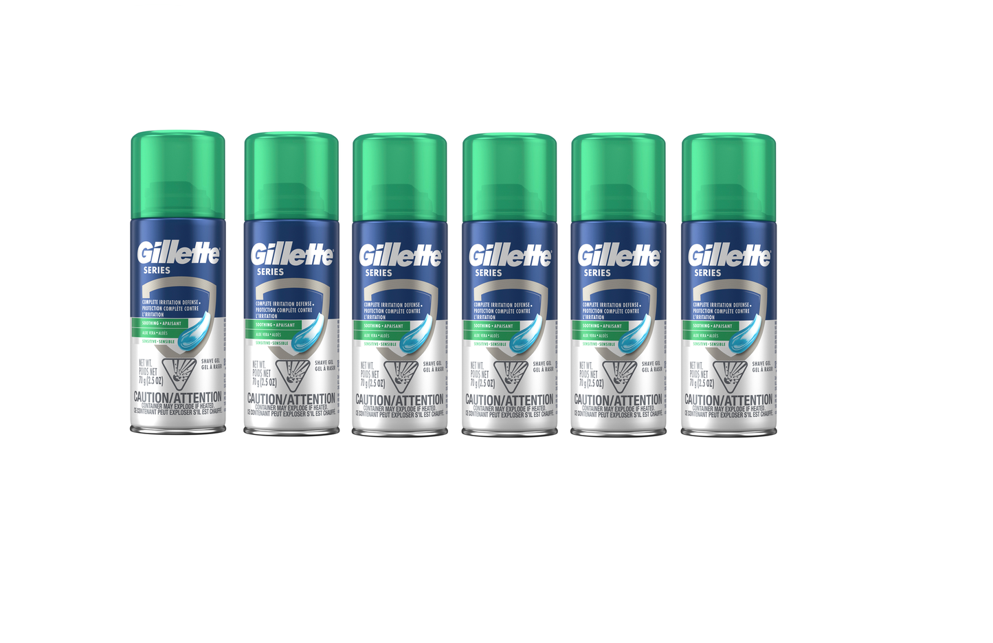 Gillette Series Men's Sensitive Shave Gel with Aloe 2.5oz 6/bx