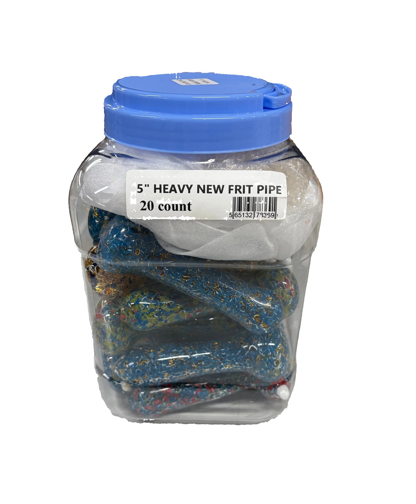 Glass Frit Design Hand Pipes 5" Heavy Duty 20/Jar