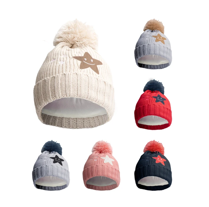 Kids Winter Pom Pom Hat 12/bx