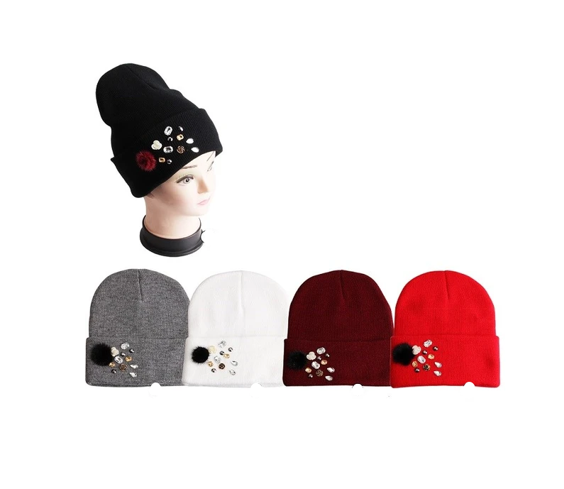 Ladies Rhinestone Winter Hat 12/bx
