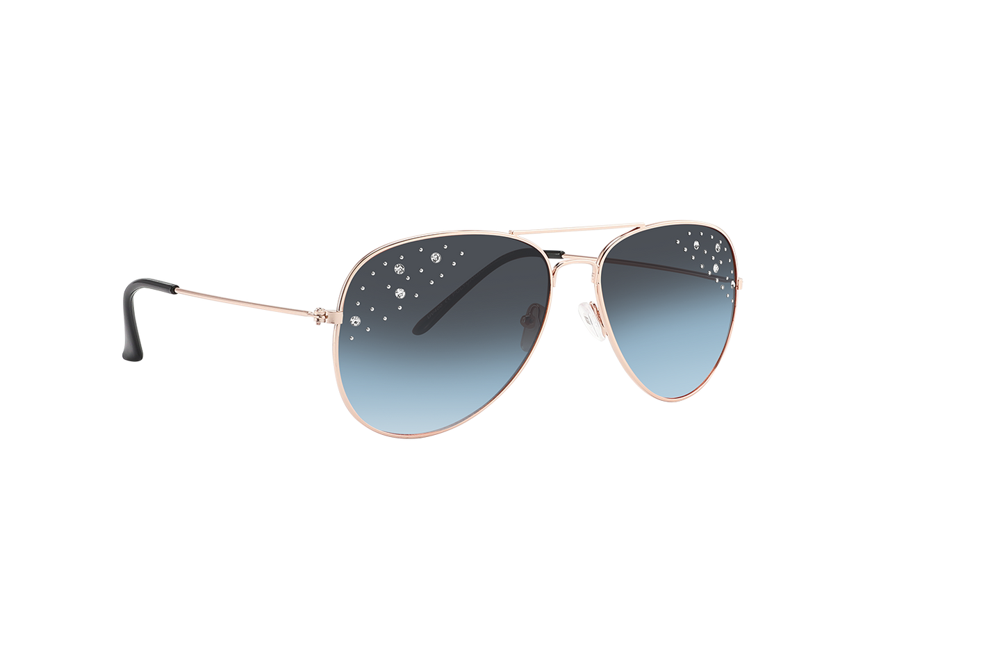 wholesale Lady Rhinestone Aviator Sunglasses 12/bx