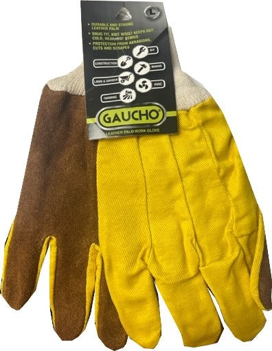 Gaucho Leather Palm Gloves 12/bx
