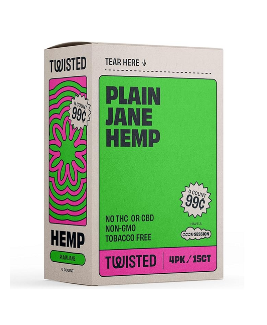 Twisted Hemp Wraps Pre-priced $0.99 4pk 15/bx
