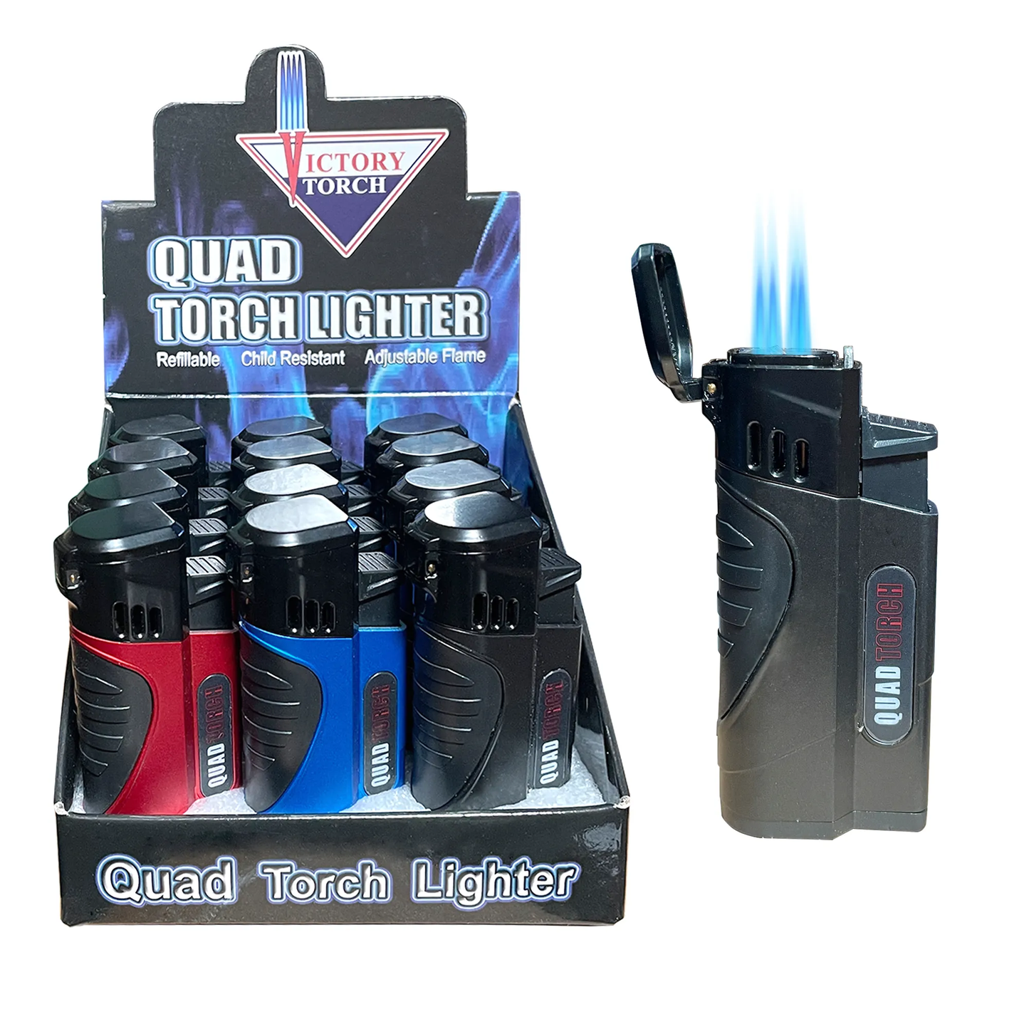 Victory 4 Torch Quad Lighter 12/bx