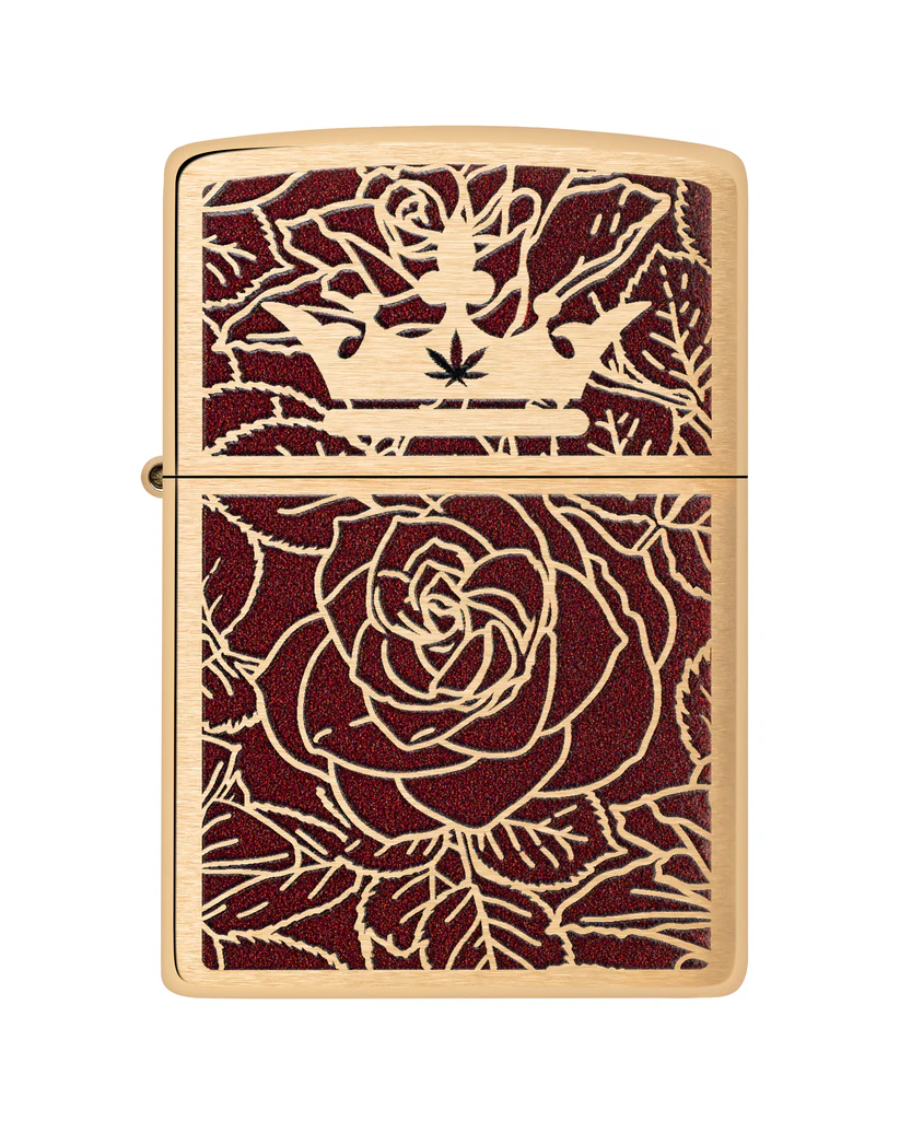 Zippo Queen of Bud Passionate Rose and Crown Design #47108