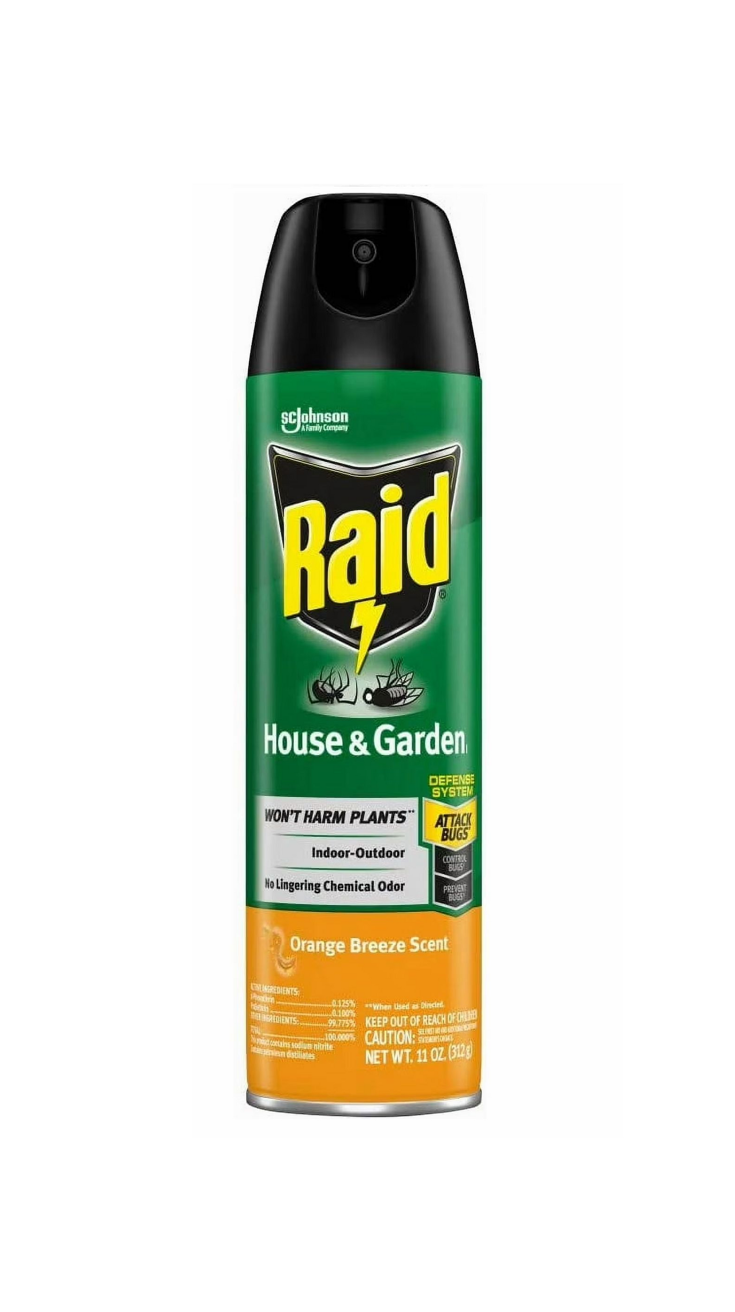 Raid House & Garden Bug Spray 11oz 12/bx