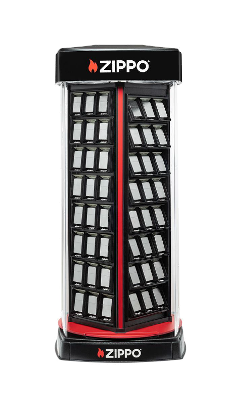 Zippo Lighted Manual Spin Floor Display