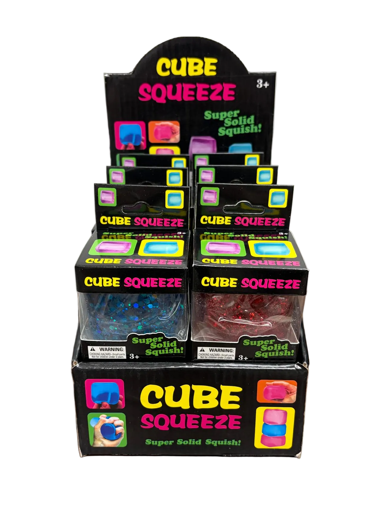 Squishy Glitter Ice Cubes 12/bx
