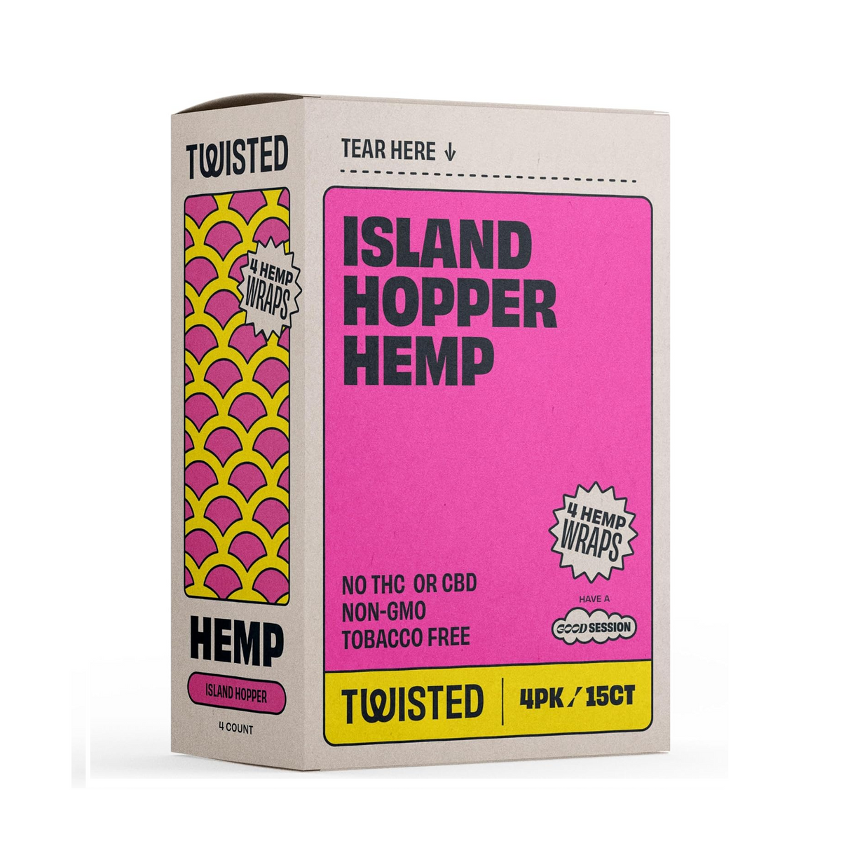 Twisted Hemp Wraps Pre-priced $0.99 4pk 15/bx