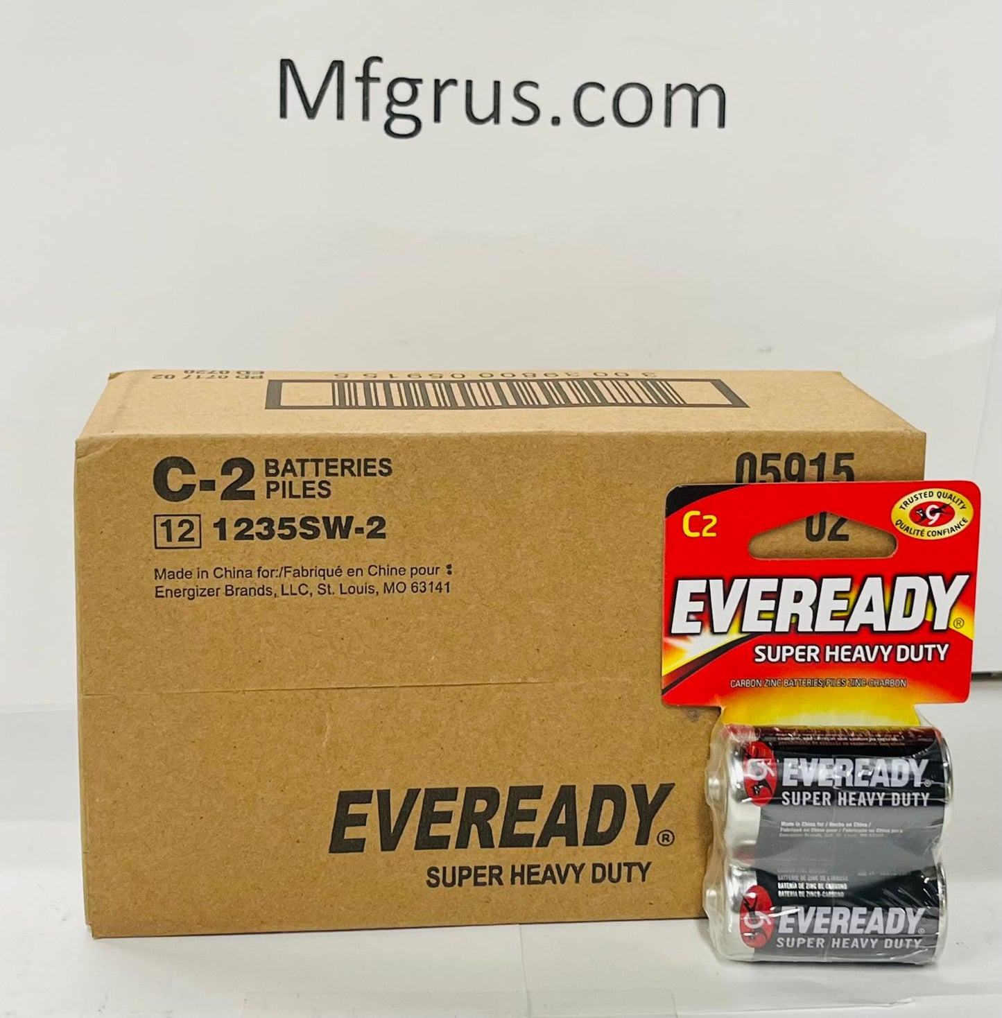 Eveready Batteries C 2-Pack  12/cards