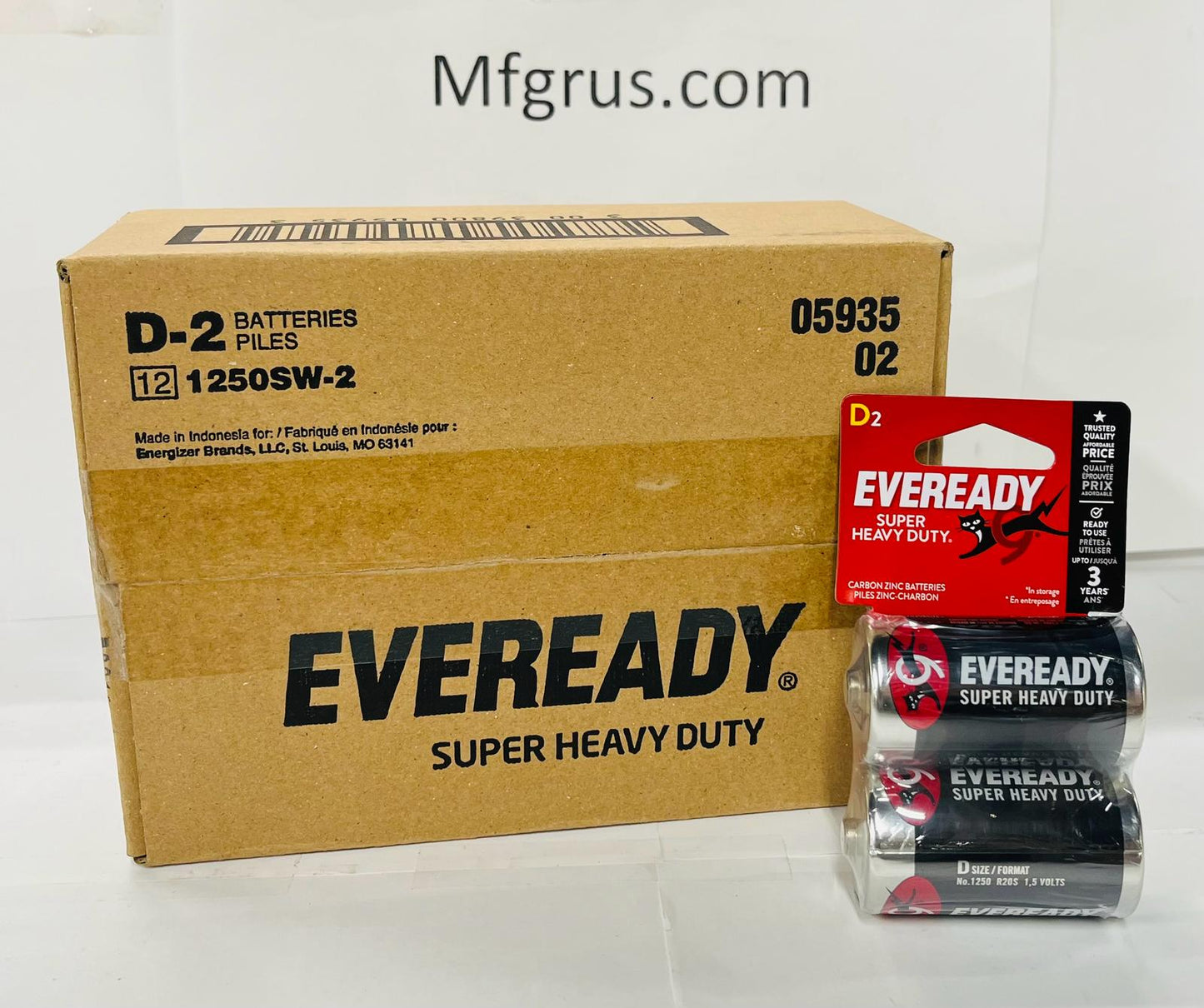 Eveready Batteries D 2-Pack 12/cards