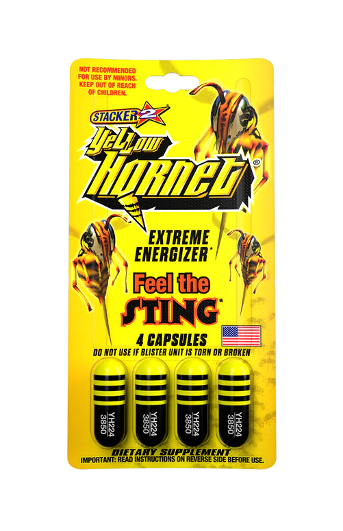 Yellow Hornet Extreme Energizer 4ct Packets 24/bx