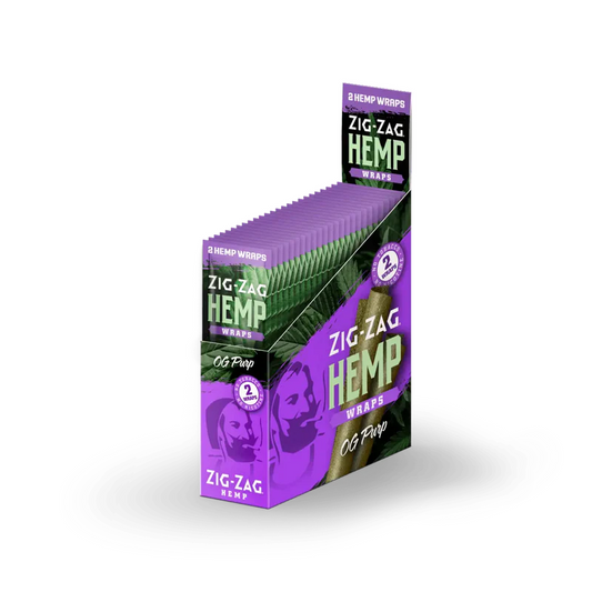 Zig Zag Hemp Wraps 2pk 25/bx