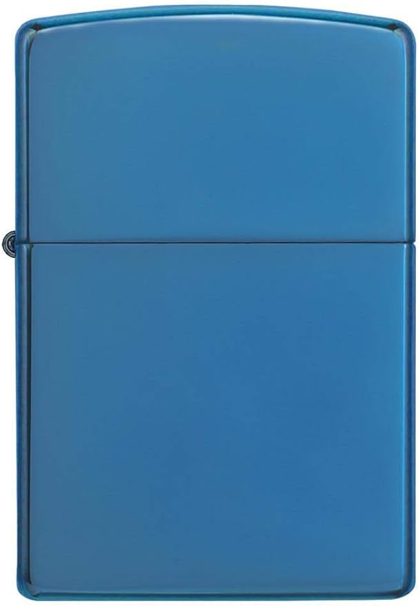 Blue Zippo lighter on a white background