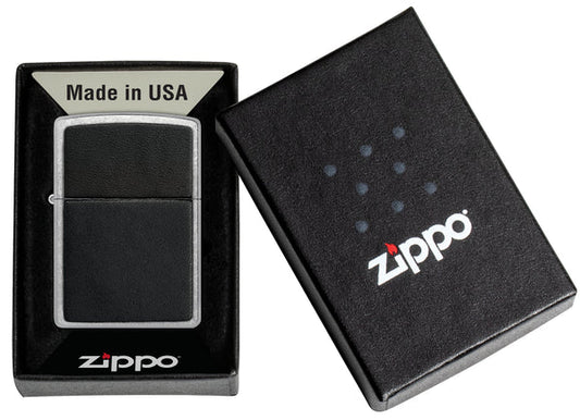 Zippo Black Leather Emblem #46778