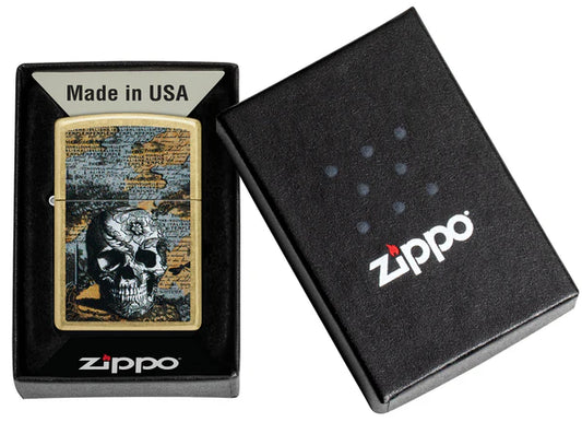 Zippo Floral Skull Design #46577