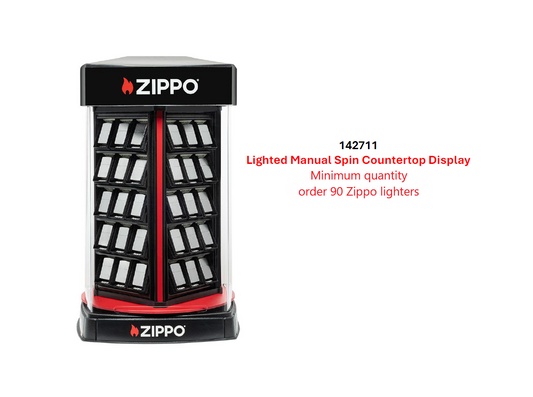 Zippo Lighted Manual Spin Countertop Display