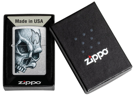 Zippo Skull and Flame Design #46587