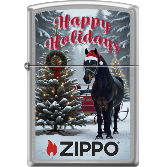 Zippo Happy Holidays Horse design