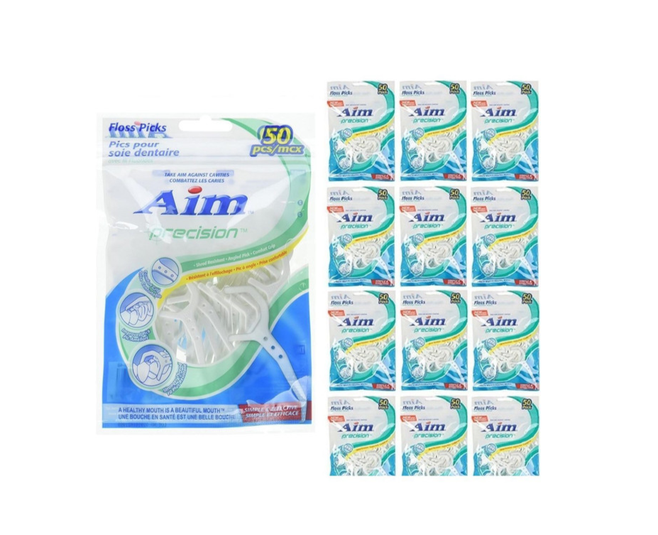 Aim Floss Picks 50ct 12/bx