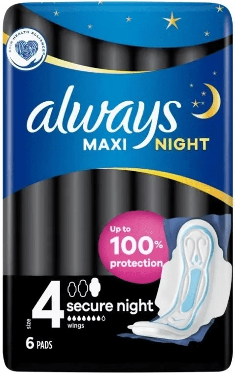 Always Maxi 4 Night 6ct, 18/bx