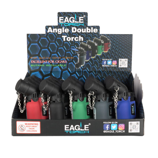 Eagle Mini Angle Double Torch Lighters 20/bx