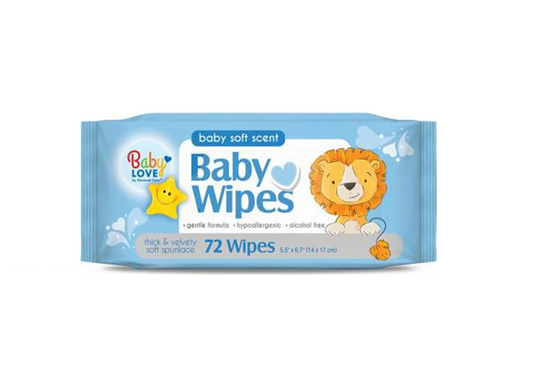Baby Wipes 72-80ct 12/bx