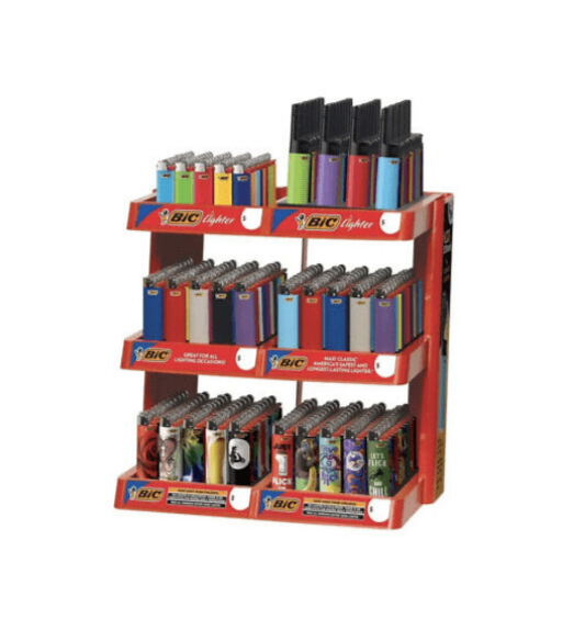 Bic Lighters 6 Tier Display 290/ct