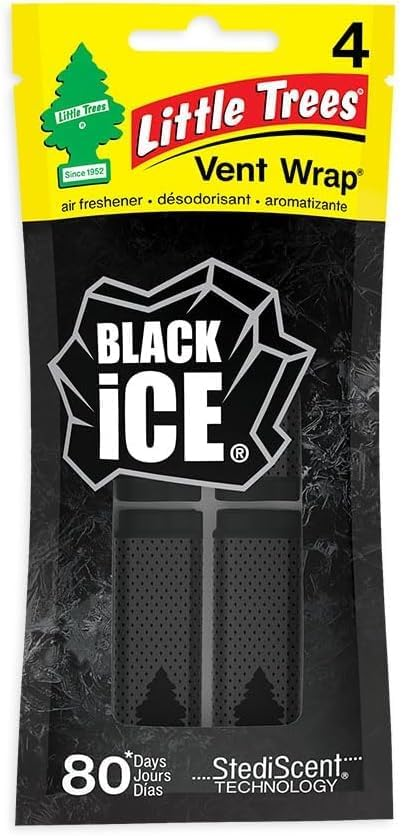 Little Tree Vent Wrap Black Ice 4/bx 16pc