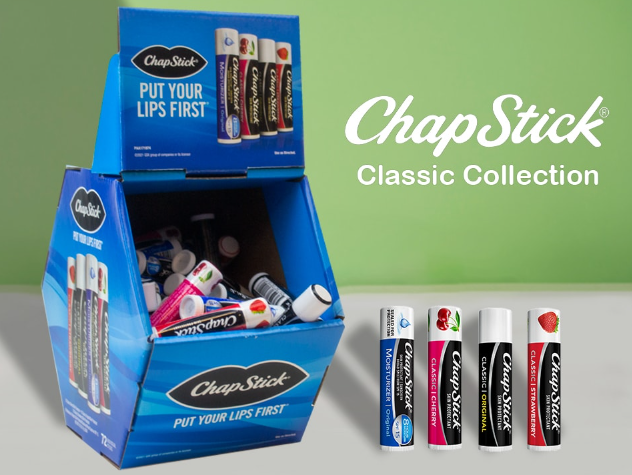 Chapstick 72ct Counter Display