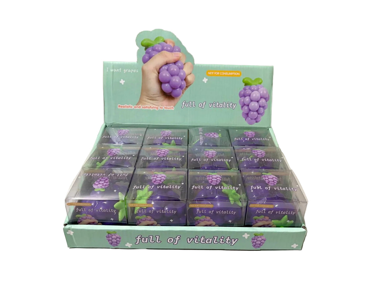 Crunchy Grape Cluster Squish Toy 12/bx