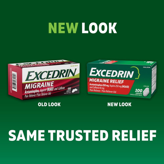 Excedrin Migraine Pain Reliever 24ct per Bottle 12bx
