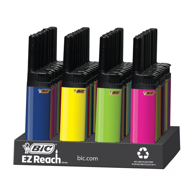 Bic Extended Head Ez Reach Lighters 40ct