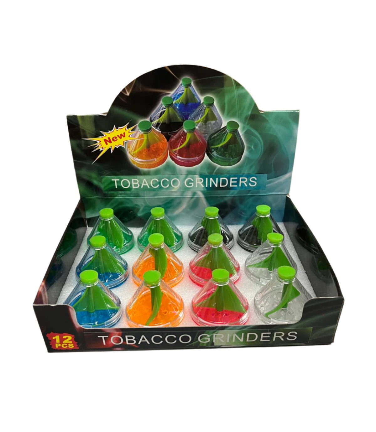 Plastic Funnel Tobacco Grinder 12/display