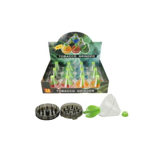 Plastic Funnel Tobacco Grinder 12/display