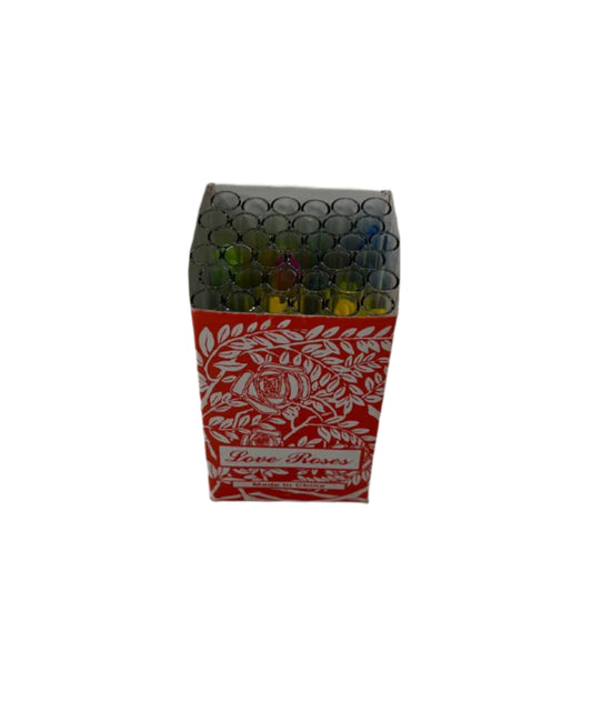 Glass Tube Love Roses 36/bx
